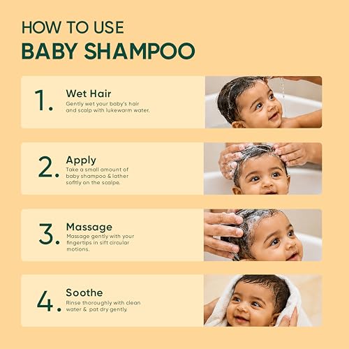 Image of Pure Aura Baby Shampoo (Pack of 2, 200ml) - Ayurvedic, Paraben-Free, Gentle on baby's scalp & hair, safe for newborns & kids, trusted by doctors.