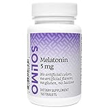 Amazon Brand - Solimo Melatonin 5mg, 150 Tablets, Five Month Supply, Helps with occasional sleeplessness