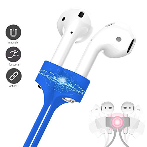 Image of Ultra Strong Magnetic Airpod Pro Strap Anti-Lost Cord Sports Lanyard Compatible with Airpods 3rd 2nd Generation Pro 3 2 1 (Blue)