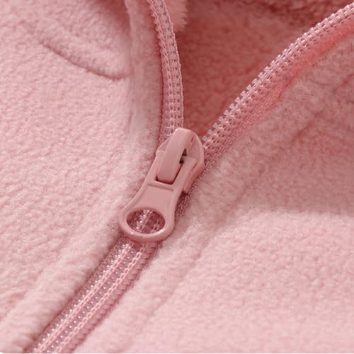 LittleSpring Kids Fleece Jacket with Hood Full Zip Fur Lined Warm Hoodies3