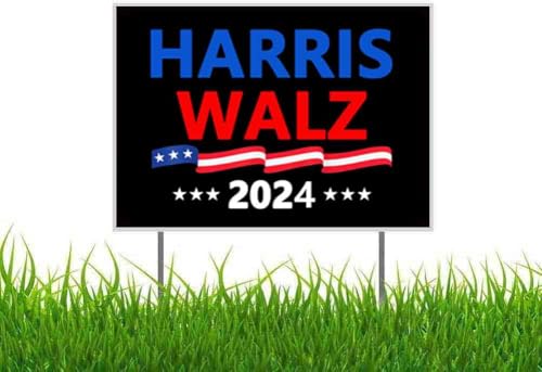 Harris Walz 2024 Kamala Harris Tim Walz Waltz For President Yard Sign Outdoor Lawn Garden Sign with Metal Stake