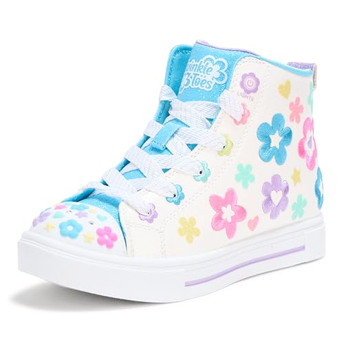 Skechers Twinkle Sparks Basket Fille Lumineuse pour Jeux Extérieurs et Cour de Récré
