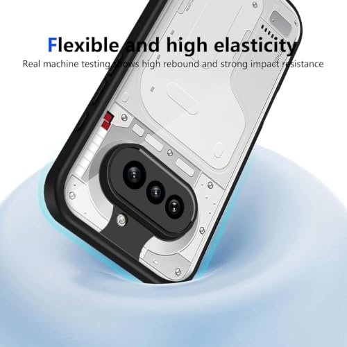 Image of VONZEE Clear Back Case Cover for Nothing Phone 4a 5G | Shockproof Design | Hard Back Cover Case for Nothing Phone 4a 5G (PC & TPU, Black)