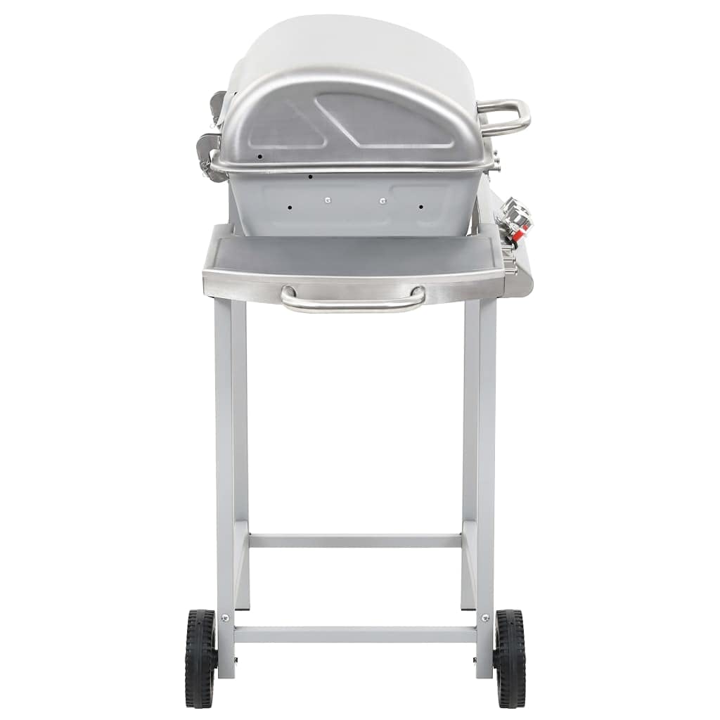 Homgoday Barbecue a gas con 2 zone di cottura, in acciaio inox, colore argento