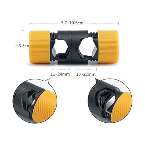 Image of PHOTOMAX DSLR Flash Light Stand Center Handle Shaft Adapter Connector Camera Mobile Clip Tripod Mount Bracket Compatible with D12-22mm Tube Rods (Cross Arm Dual Adapter)