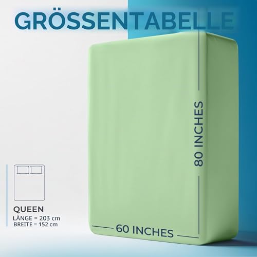 Utopia Bedding Queensize-Spannbetttuch mit extra tiefen Taschen, passend für Matratzen bis zu 53,3 cm, schrumpf- und farbbeständig… – Ansicht 2