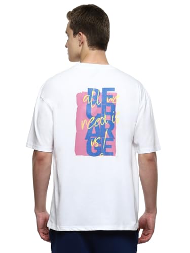 Image of hummel Renew Men's Oversize Fit, Drop Shoulder Crew Neck Graphic Print Casual T-Shirt