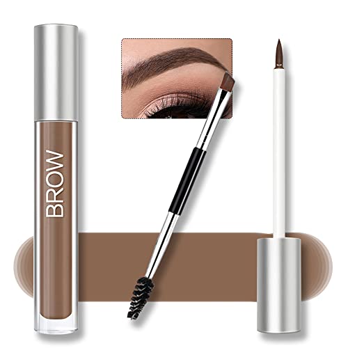 Waterproof Eyebrow Gel for Long Lasting Highly Tinted Liquid Eye Brow Makeup, Sweatproof, Natural (Auburn)