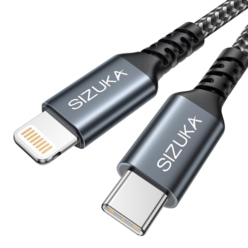SIZUKA Cable USB C a Lightning,1M Cable Cargador iPhone [MFi Certificado] PD de Carga Rápida Tipo C a Lightning Cable para iPhone 14/14 pro/13/13 Pro/12/12 Pro/11/11 Pro/11 Pro Max/XR/XS Max/XS/X