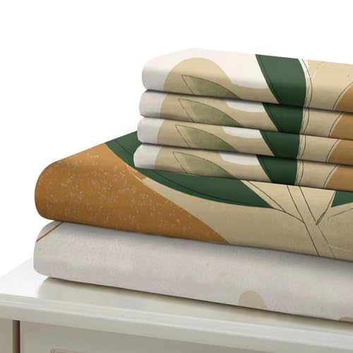 Parure de lit art abstrait nature 140x200 cm avec housse de couette microfibre 3D - 7