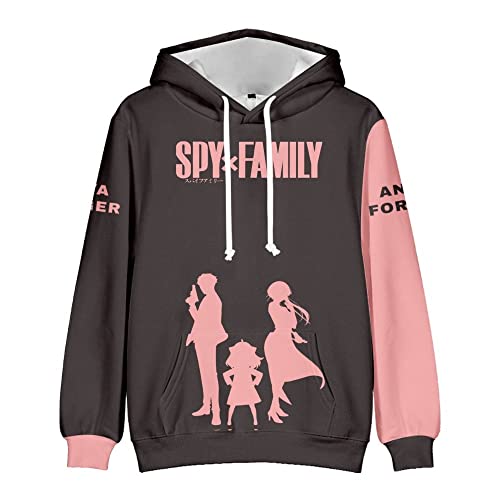 Spy x Family Sweats à Capuche Impression en 3D Sweatshir Langarm pour Garçons Filles Anya Loid Yor Forger Anime Cosplay Hoodie Cover