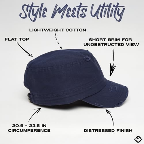 Image of Funky Junque Vintage Newsboy Cap, Women's Cadet Cabbie Hat | Cadet cap with vintage distressed look for casual outings, fall layering, denim looks & gifting
