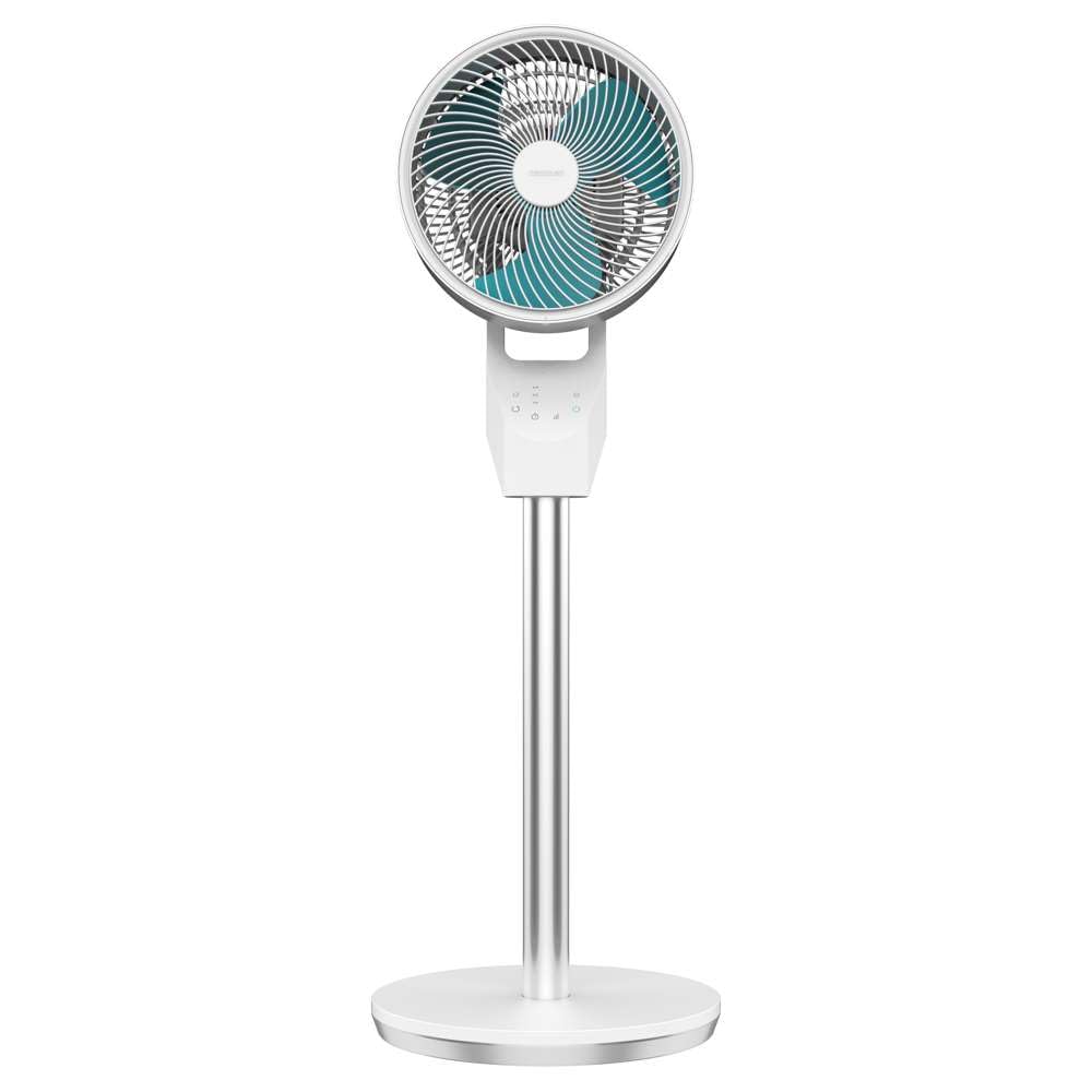 Cecotec Ventilador Circulador de Aire de Pie con Mando a Distancia EnergySilence 1000 Cyclone Smart. 60W, Diámetro 9, Oscilación Automática, Temporizador 7h, Control Táctil