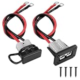 AOWEITOUR 50 Amp Battery Quick Connect/Disconnect Connector,8AWG 1.25FT Battery Cable Connector Kit with Mounting Bracket Waterproof Cap for RV,Truck,Winch (2 PCS)
