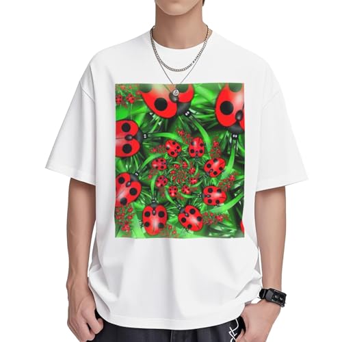 T-shirt coccinelle rouge coton ample contre la chaleur, confort féminin garanti