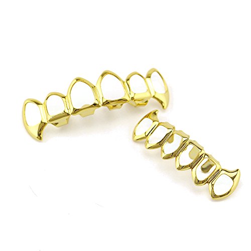 Psivika Grillz Dorado Chapado en Oro Hip Hop Para Dientes miniatura 2