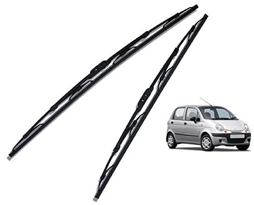Image of Euro Care Metal Type Wiper Blade Compatibility with Daewoo Matiz Windshield Car Wiper Blade Size D-21,P-16