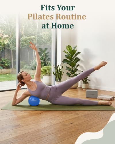 Image of Trideer 9 Inch Pilates Ball with Inflation Straw, Small Exercise Yoga Ball