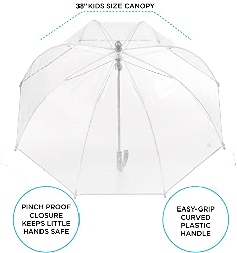 Totes Kid's Bubble Umbrella With Easy Grip Handle, Clear #TOP1