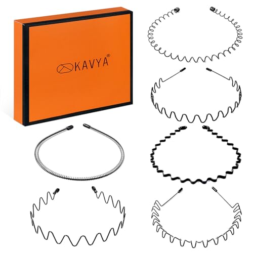 Kavya 6 Serre Tete Homme Femme Métal, Bandeau Cheveux Femme...