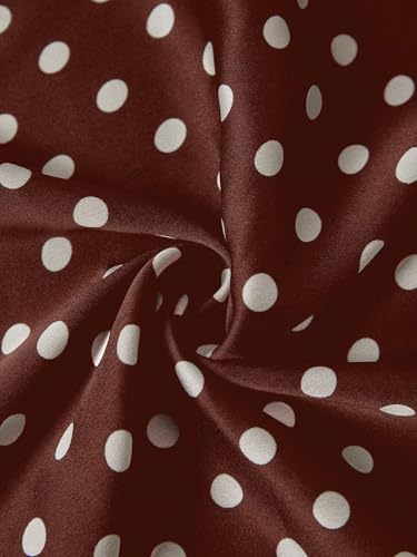 EARKOHA 2025 Skirts for Women Elegant Polka Dot Long Satin Skirt High Waist Cocktail Party A-Line Skirts3