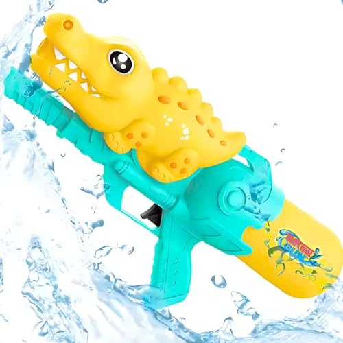 Image of Storio Big Cute Crocodile Holi Pichkari Water Gun Toy for Kids with 25Ft Range |High Pressure Mechanism Ideal Outdoor Toy for Pool & Beach Fun