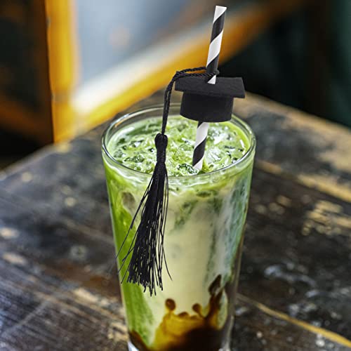 Amosfun 12 peças de acessórios para festa de formatura 2023 canudos de formatura boné de formatura c