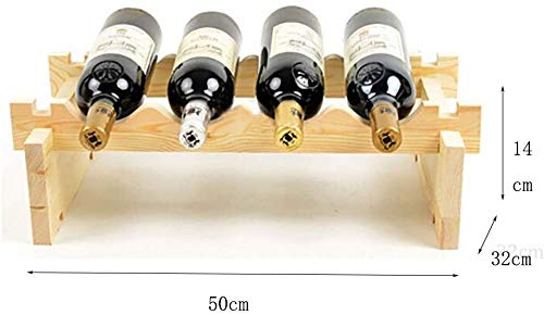 Soporte para botellas de vino de madera maciza miniatura 2