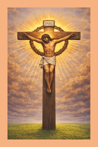 Image of Jesus Christ Crucifixion Prayer Journal - Version 2: Diary | Notebook | Logbook | Composition Book | 6x9 Inches | 100 Pages