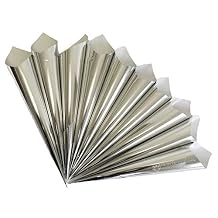 Empty Hand Rolled Mylar Cellophane Cones Applicator Dispenser for Henna Cake Decorating Art Craft 10 Pack