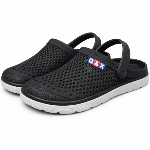 Image of Men Clogs Quick Dry Mesh Walking Clogs Lightweight EVA Arch Support Slip On Mules - Waterproof Anti Skid Outdoor Indoor Beach Pool Sandals