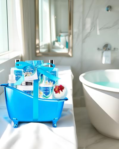Image of Spa Gift Basket Set for Women & Men | Bath & Body Gift Set, Bath Spa Basket
