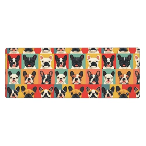 Tapis de souris de jeu bouledogue grand format pour éviter les glisses