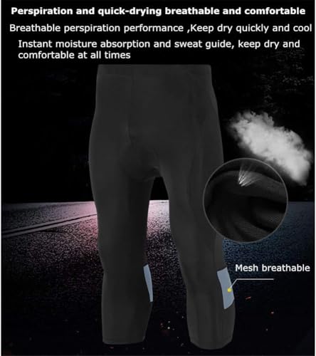 Legging de cyclisme pour homme coussinet éponge haute élasticité - 4