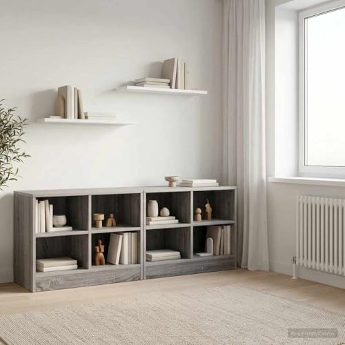 Armarios para cama gris Sonoma de 66 cm con 4 compartimentos 2