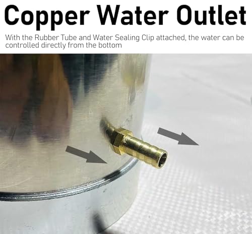 ERRULAN Water Sampler Dipper, Thickened 304 Stainless Steel Sampling Bucket with Counterweight, Lab Samplers Pendulum Beaker for Environmental Monitoring, Water Quali(2000ml)