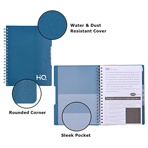 Image of Binding Notebook Five Subject Spiral Wiro Bound Notebook |14.8x21 cm |Single Line |300 Pages |Grey (27042)