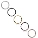 Ruifan 20G Round Ends Stainless Steel Body Jewelry Piercing Nose Hoop Ring 8mm 5PCS (Mix Color)