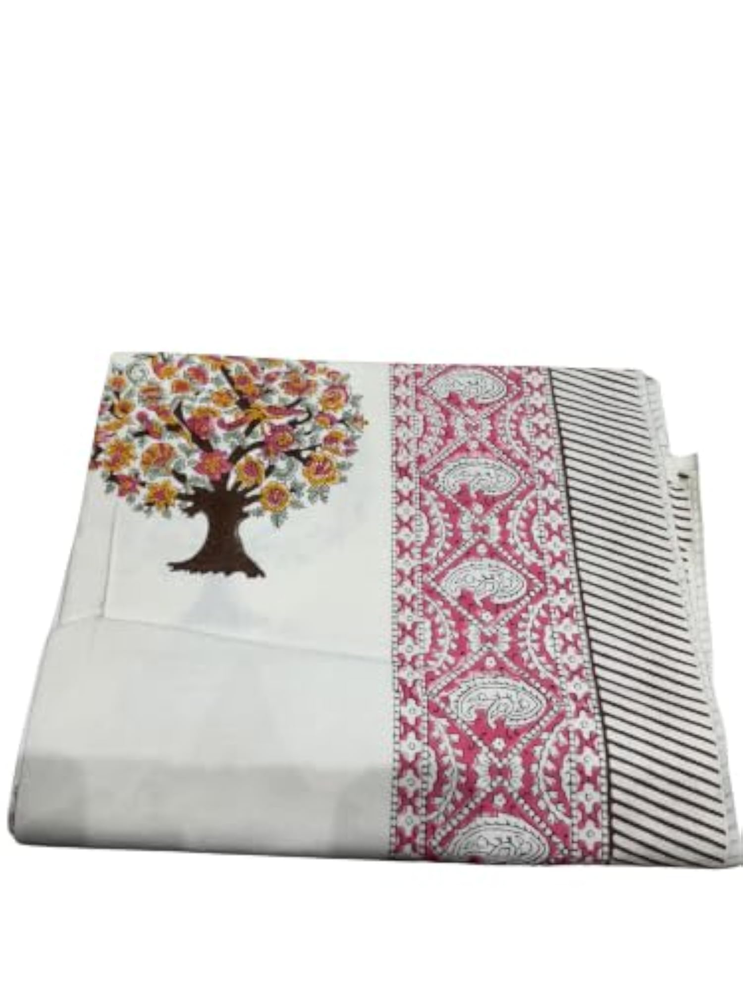 Cotton Dining Table Cover Floral Tree Print 8 Seater