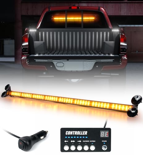 LUMENIX 35.5' Traffic Advisor Strobe Light Bar for Trucks w/Controller 48 LEDs Emergency Flashing...