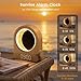 Epochleno Sunrise Alarm Clock, White Noise Machine & Meteor Moonlight - 10 Soothing Sounds, Dual Alarms, 30/60/90min Timer, Easy Snooze - Bedroom Gift for Insomnia Adults/Women - Wood Grain