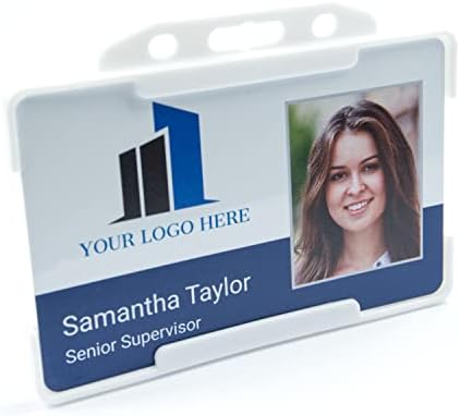 Personalised Photo ID Card and Business Logo with Card Holder and Lanyard. Customise. Staff Nurse Teacher Security Company. Many Colour Options