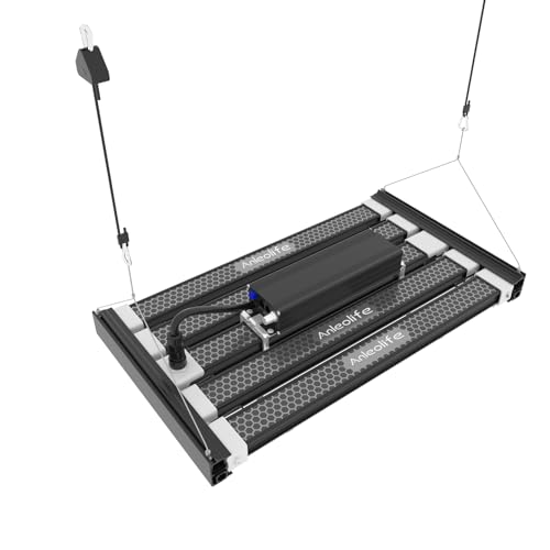 A ANLEOLIFE Stretchable LED Grow Lights with LM301H EVO Diodes 300W Full Spectrum Dimmable 3x4ft Coverage Bar Style Growing Lamp for Indoor/Tent Plants