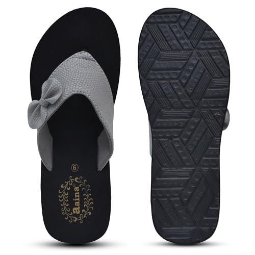 Image of Aaina Women's Black /grey Eva Heel Flora