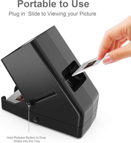 digitnow 35mm slide and film viewer 3x magnification battery operation led lighted illuminated viewing for 35mm slides amp positive film negatives4aa batteries included