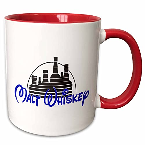 3dRose Malt Whiskey 11oz Two-Tone Red Mug