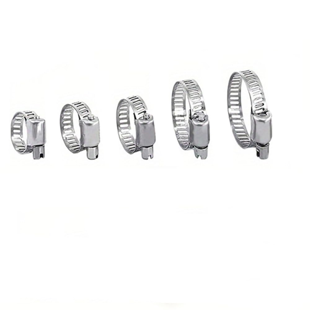 Jubilee Clips Rohrschelle 6 Stück/Set Edelstahl 304 Schneckenantrieb – Kraftstoffleitungsrohrschellen Wasser (16 25 mm)