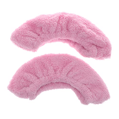 ifundom 2Pair Elastic Plush Ice Skate Covers Moisture Absorbent Towel Protector for Ice Hockey Figure Skating Supplies Light Pink XXXL