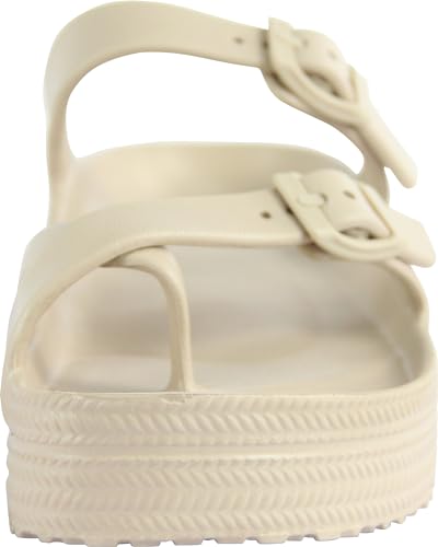 CAMVAVSR Womens Sandals with Arch Support - Comfortable Adjustable Buckles Beach Slides - Lightweight Summer Platform Sandal Chunky Cushioned3