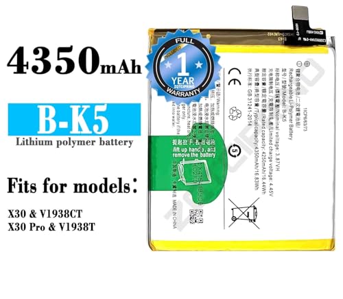 Image of Original B-K5 Battery for Vivo X30 / X30 Pro /V198CT / V1938T Battery with 1 Year Warranty*****(B311)